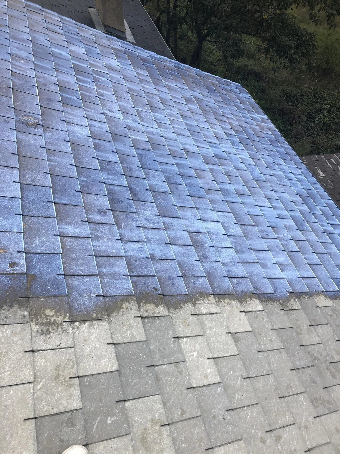 Nettoyage de toiture en ardoise