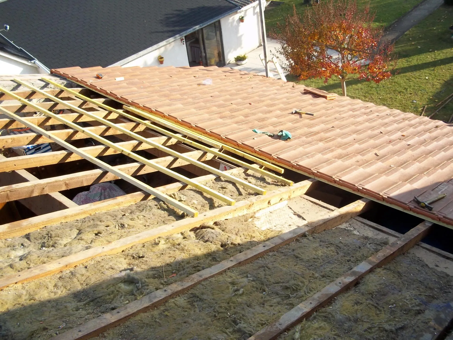 Réfection d'une couverture en tuiles
